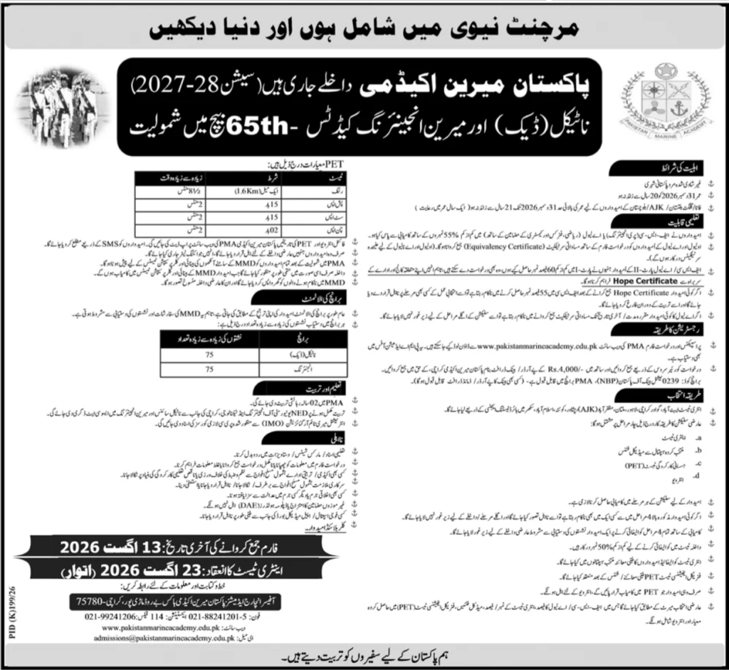 Pakistan Navy Karachi Job 2026 Apply Now