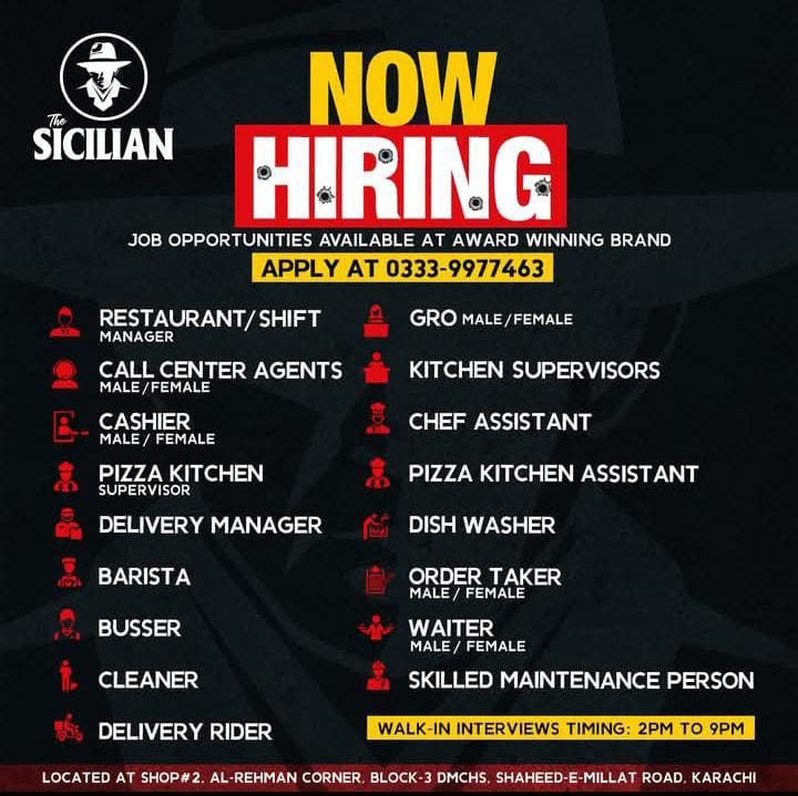 Sicilian Karachi Jobs Join Our Best Award-Winning Team