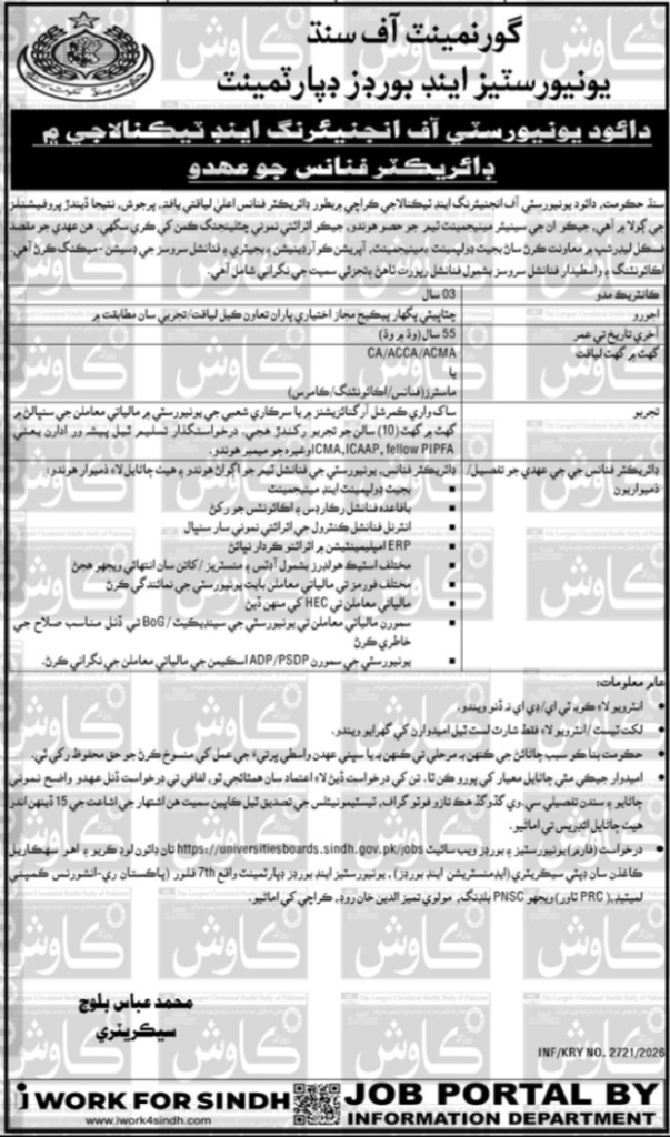 Director Finance Job Latest Elite Management Post Karachi