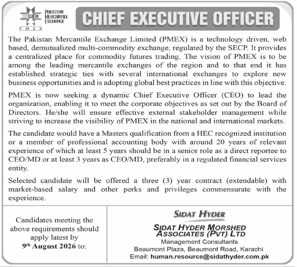 Sidat Hyder Morshed Associates Job Best CEO Roles 2026