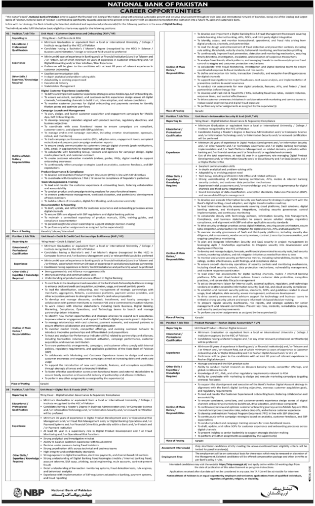 NBP Karachi Jobs 2026 Unlock Your Dream Career!