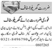 Husband Wife Chowkidar Jobs Karachi Urgent Openings