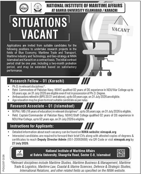 Maritime Affairs Jobs 2026 Apply Now