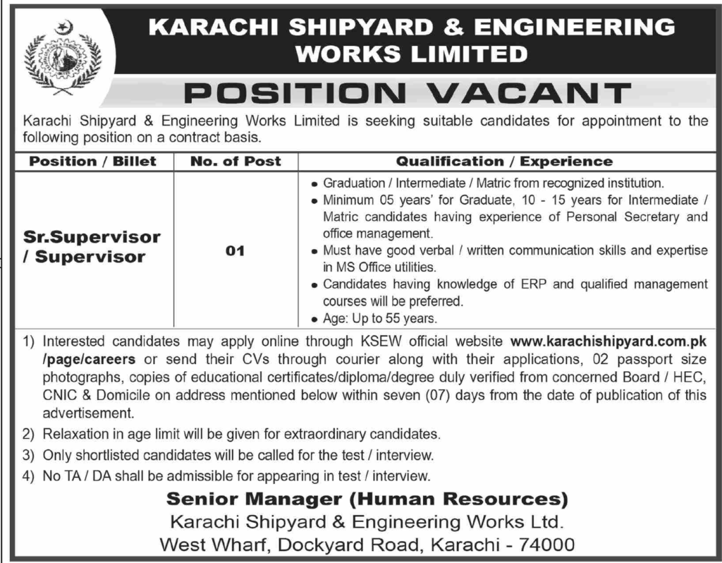 Karachi Shipyard Job 2026 Apply for Top Posts Now!